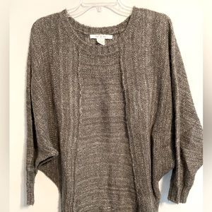 Gray knit dolman sweater